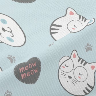 Cute Cats In Different Shapes Piqué