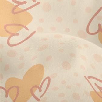 Orange Pink Hearts And Irregul Lightweight Performance Linen
