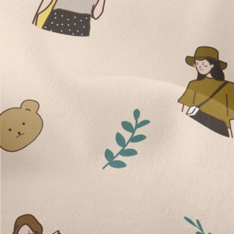 Cute Painted Girl Lightweight Performance Linen