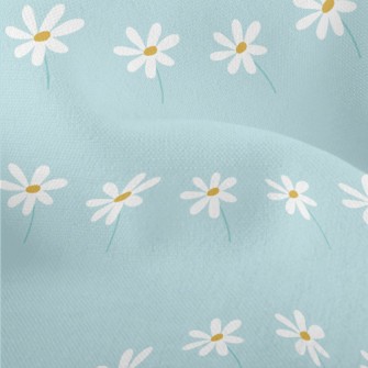 Cute Little White Flowers Lightweight Performance Linen