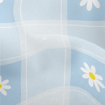 Beautiful Water Blue Flower Pl Lightweight Performance Linen