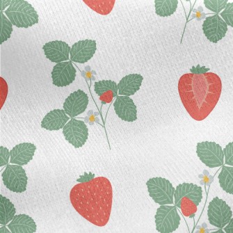Plants Bearing Fresh Strawberr Jersey Backed Fleece