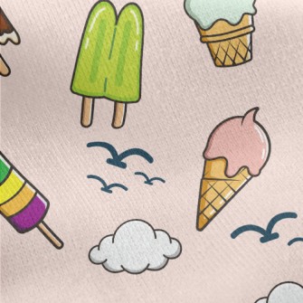 Cold And Sweet Ice Cream Jersey Backed Fleece