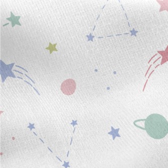 Cute Silhouette Of Cosmic Star Jersey Backed Fleece