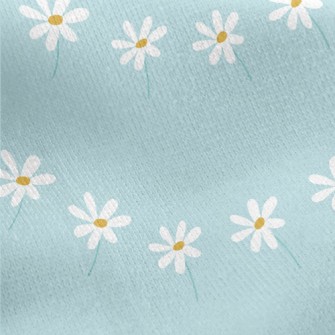 Cute Little White Flowers Jersey Backed Fleece
