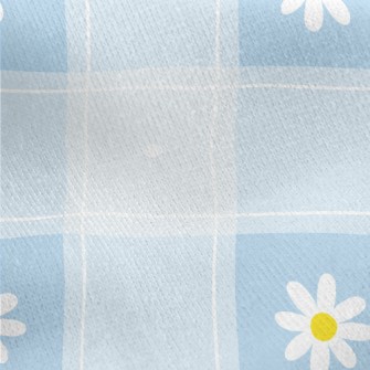 Beautiful Water Blue Flower Pl Jersey Backed Fleece