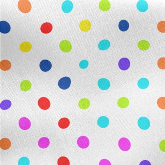Brightly Colored Dots Jersey Backed Fleece