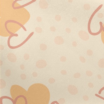 Orange Pink Hearts And Irregul Pongee