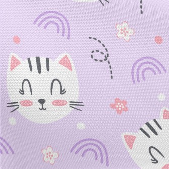 Happy Cute Smiling Cat Pongee