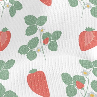 Plants Bearing Fresh Strawberr Stretch Jersey
