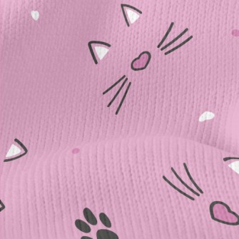 Cute Loving Cat Face Stretch Jersey