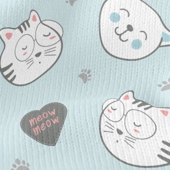 Cute Cats In Different Shapes Stretch Jersey