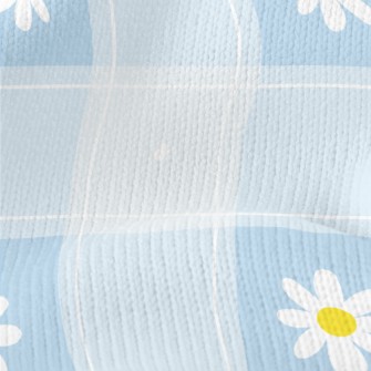 Beautiful Water Blue Flower Pl Stretch Jersey