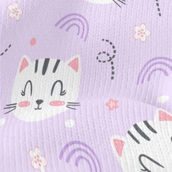 Happy Cute Smiling Cat Stretch Jersey