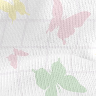 Color Silhouette Of Butterfly Stretch Jersey