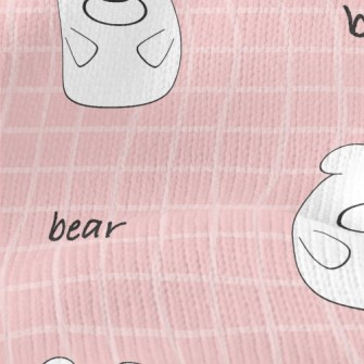 Pink And Cute White Bear And P Stretch Jersey