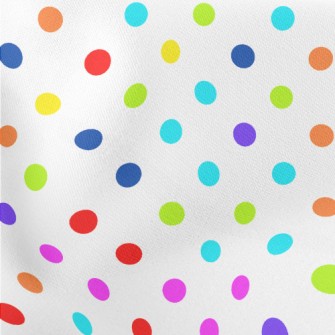 Brightly Colored Dots Lightweight Cotton Poplin
