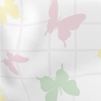 Color Silhouette Of Butterfly Lightweight Cotton Poplin