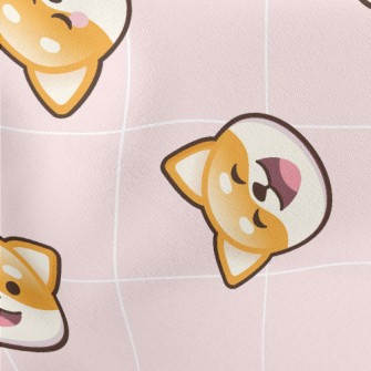 Cute Shiba Inu Lightweight Cotton Poplin