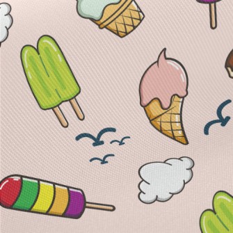 Cold And Sweet Ice Cream Midweight Cotton Poplin