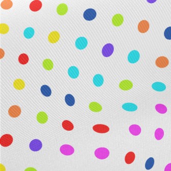 Brightly Colored Dots Midweight Cotton Poplin