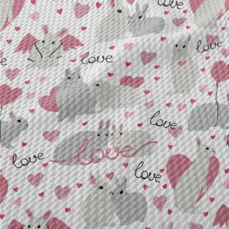 Happy Couple Rabbit Birdseye Piqué