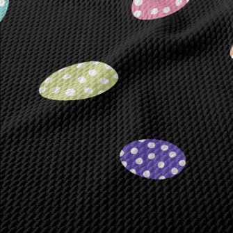 Colorful Polka Dot Eggs Birdseye Piqué