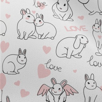 Valentine&#39;s Day Happy Bunn Chiffon