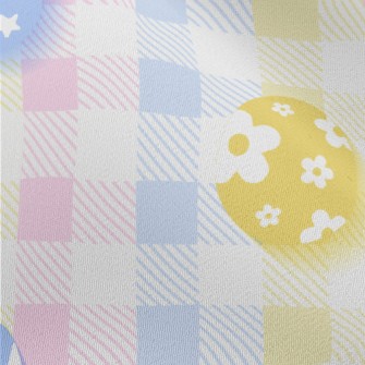 Cute Easter Eggs And Plaid Chiffon