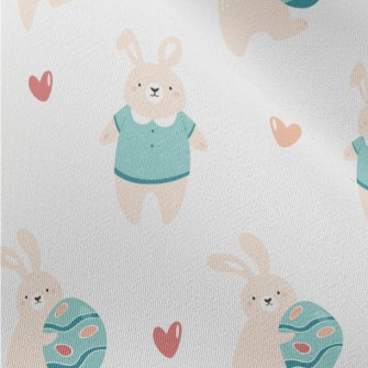 Happy Bunny Holding Easter Egg Chiffon