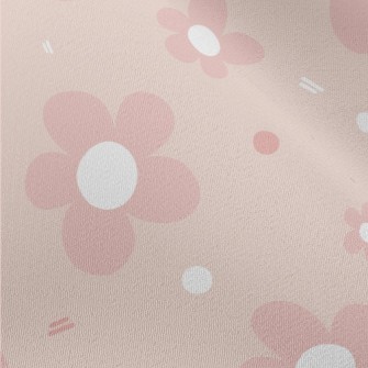 Hand Drawn Pink Flowers Chiffon