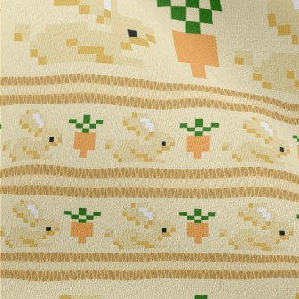 Pixel Rabbit And Carrot Chiffon