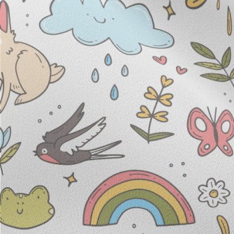 Spring Easter Doodles Chiffon