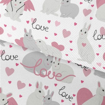 Happy Couple Rabbit Waterproof Oxford