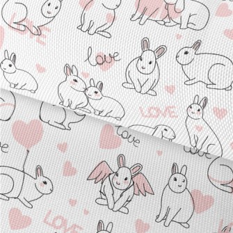 Valentine&#39;s Day Happy Bunn Waterproof Oxford