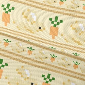 Pixel Rabbit And Carrot Waterproof Oxford
