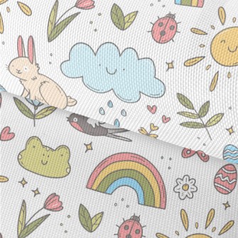 Spring Easter Doodles Waterproof Oxford