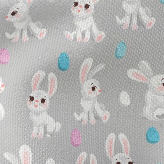 Happy Cartoon White Rabbit Waterproof Canvas