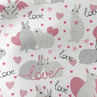 Happy Couple Rabbit Waterproof Canvas