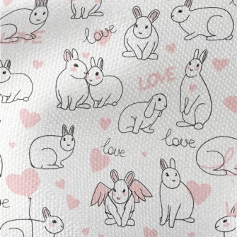 Valentine&#39;s Day Happy Bunn Waterproof Canvas