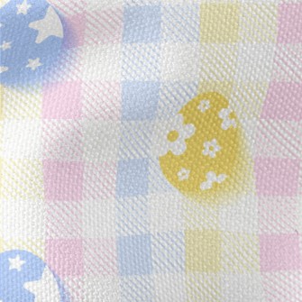 Cute Easter Eggs And Plaid Waterproof Canvas