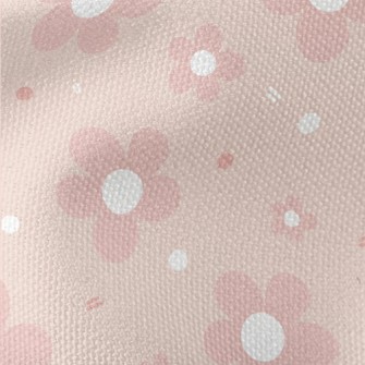 Hand Drawn Pink Flowers Waterproof Canvas