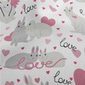 Happy Couple Rabbit Athletic Mesh Flat Back