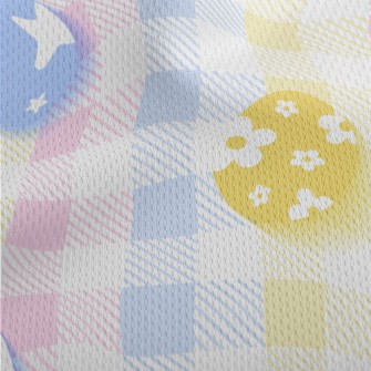 Cute Easter Eggs And Plaid Athletic Mesh Flat Back