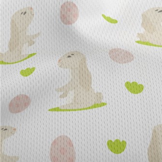 Elegant Bunny And Easter Eggs Athletic Mesh Flat Back