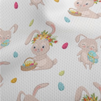 Happy Easter Bunny Athletic Mesh Flat Back