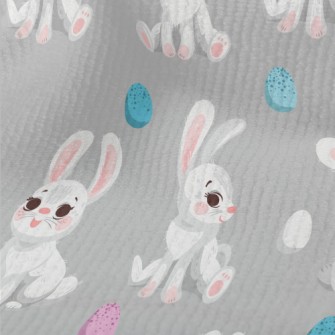 Happy Cartoon White Rabbit Terry