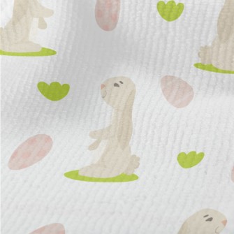 Elegant Bunny And Easter Eggs Terry