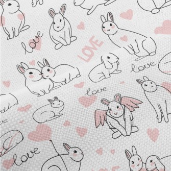 Valentine&#39;s Day Happy Bunn Performance Linen