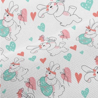 Cute Bunny Celebrating Easter Performance Linen
